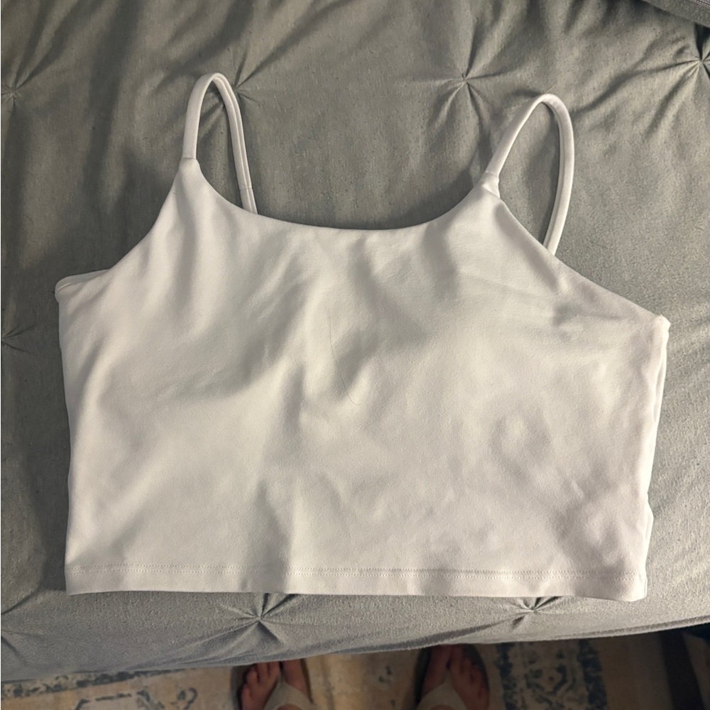 Amazon White Cropped Spaghetti Strap Tank Top